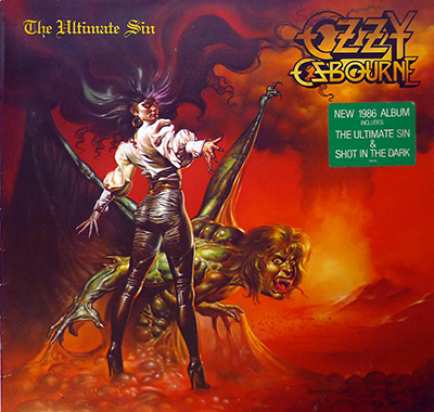 OZZY OSBOURNE - The Ultimate Sin album front cover vinyl record